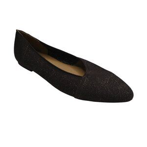 Hush Puppies Medium Moyan Brown Gold Knit Pointy Toe Flats Womens 9